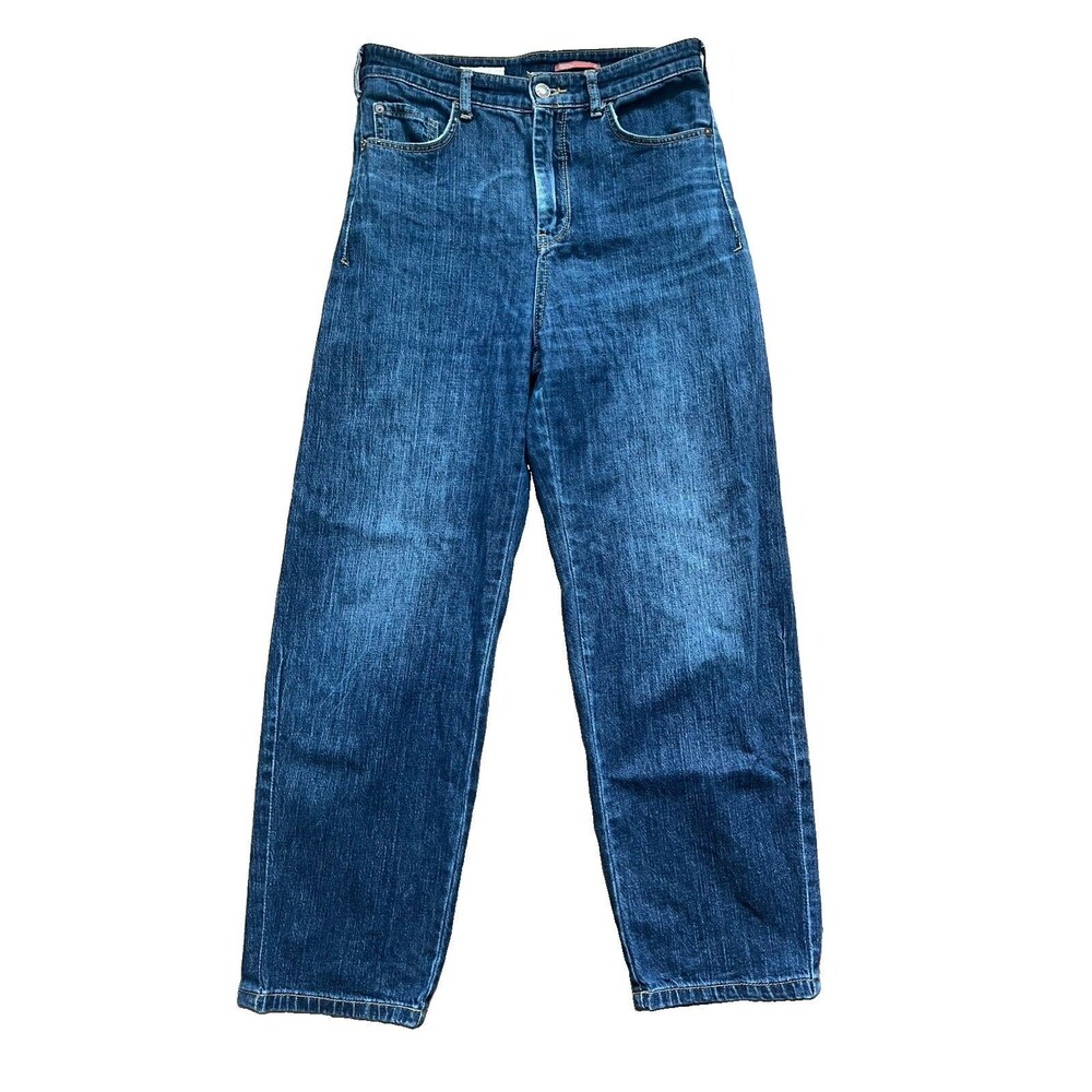 Anthropologie Pilcro Crop High Rise Wide Leg Dark Wash Denim Jeans Women’s 26